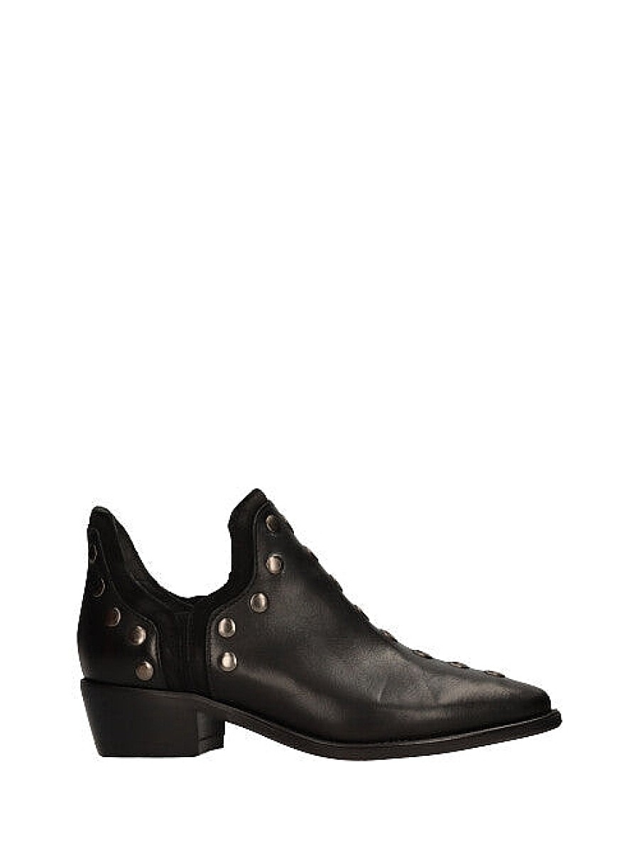 Calzado ALPE | Botin Tobillero Tachuelas Piel Negro