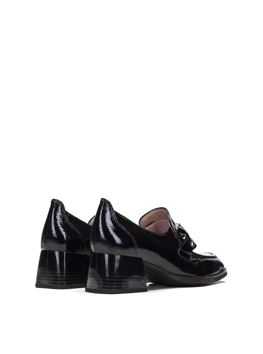 Calzado HISPANITAS | Mocasin Piel Charol Negro