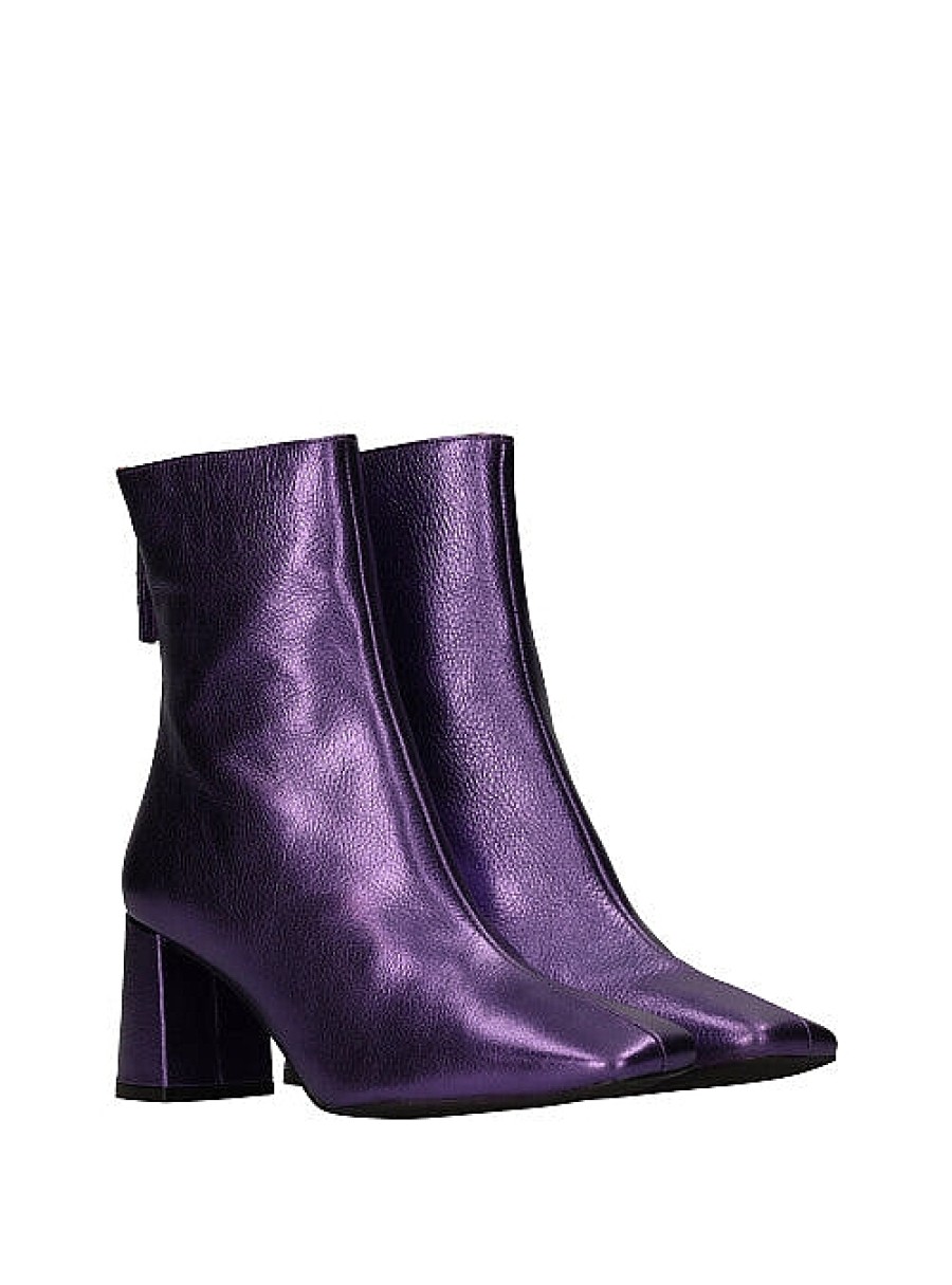 Calzado ANGEL ALARCON | Botin Basic Piel Metalizada Morado