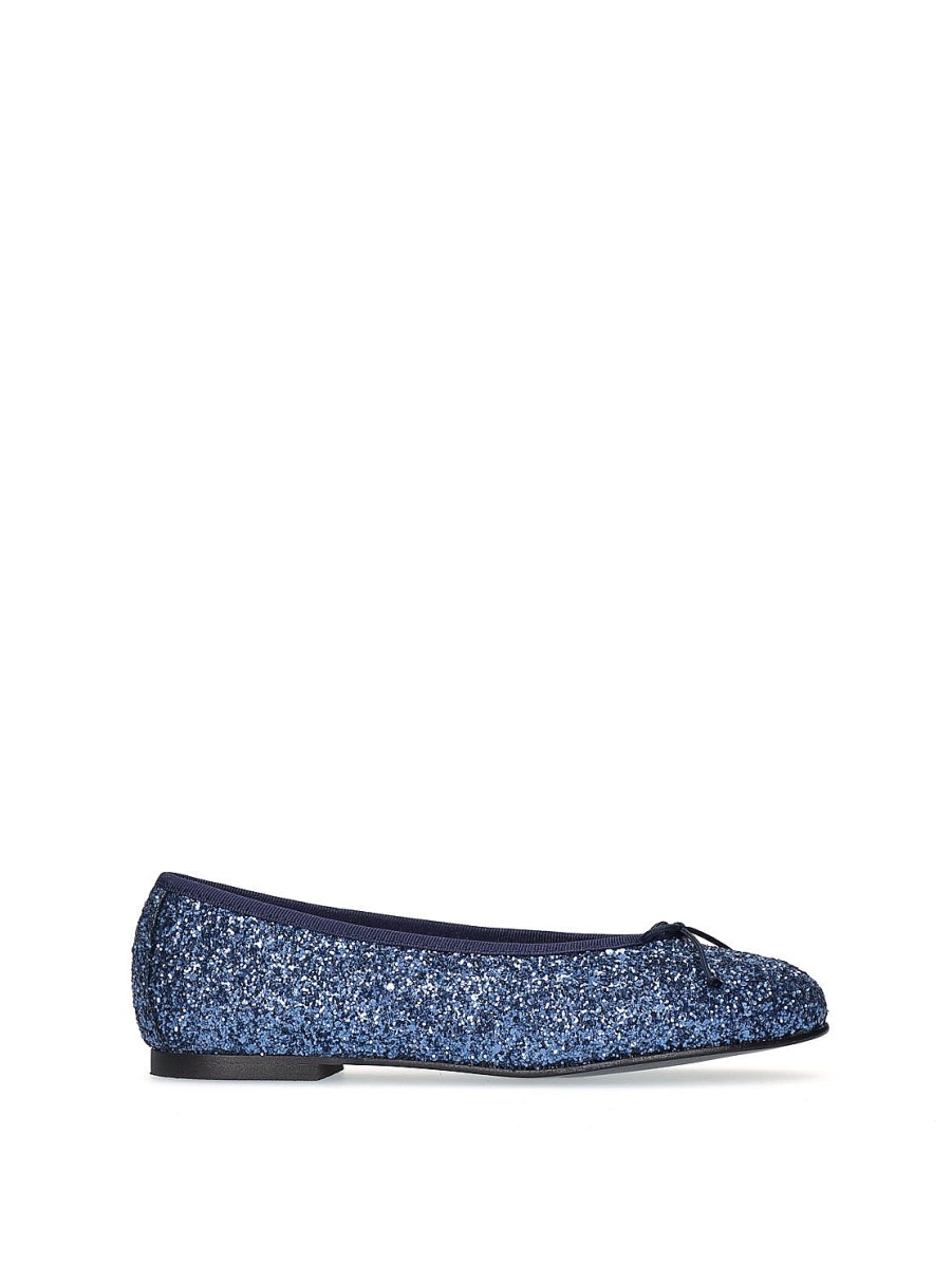 Calzado YACARE | Bailarina Glitter Azul Marino