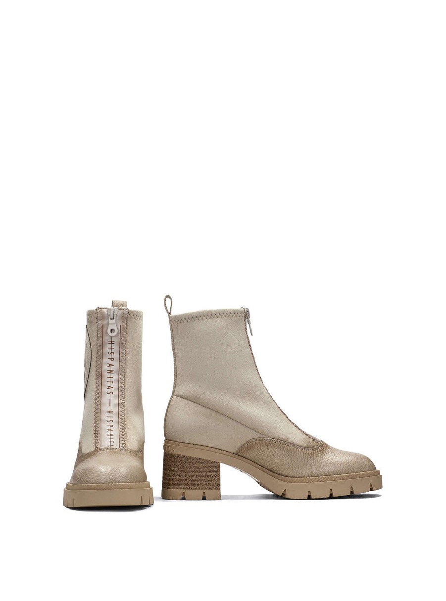 Calzado HISPANITAS | Botin Sport Piel Beige