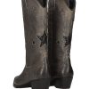 Calzado YACARE | Bota Cowboy Bordados Estrellas Piel Gris