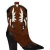 Calzado LOLA CRUZ | Botin Cowboy Bordados Ante Cuero