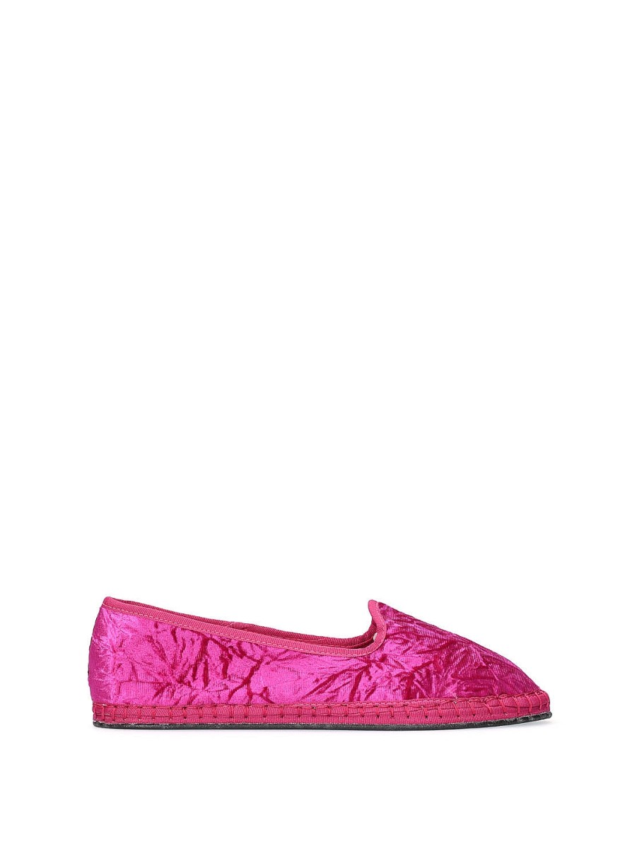 Calzado 800 BRAND | Slipper Terciopelo Fucsia