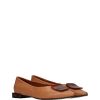 Calzado ANGEL ALARCON | Bailarina Basic Detalle Carey Piel Camel