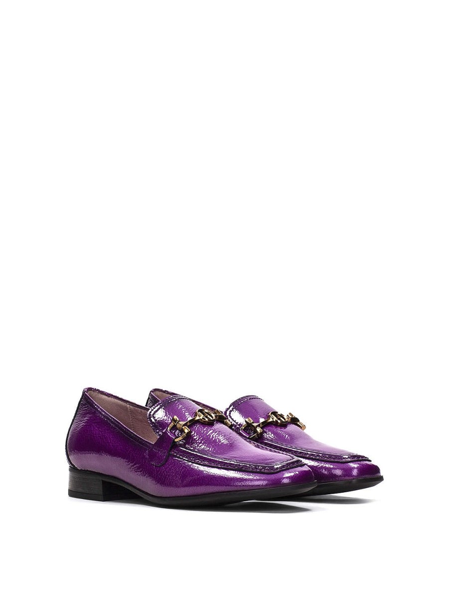 Calzado HISPANITAS | Mocasin Basic Piel Charol Morado