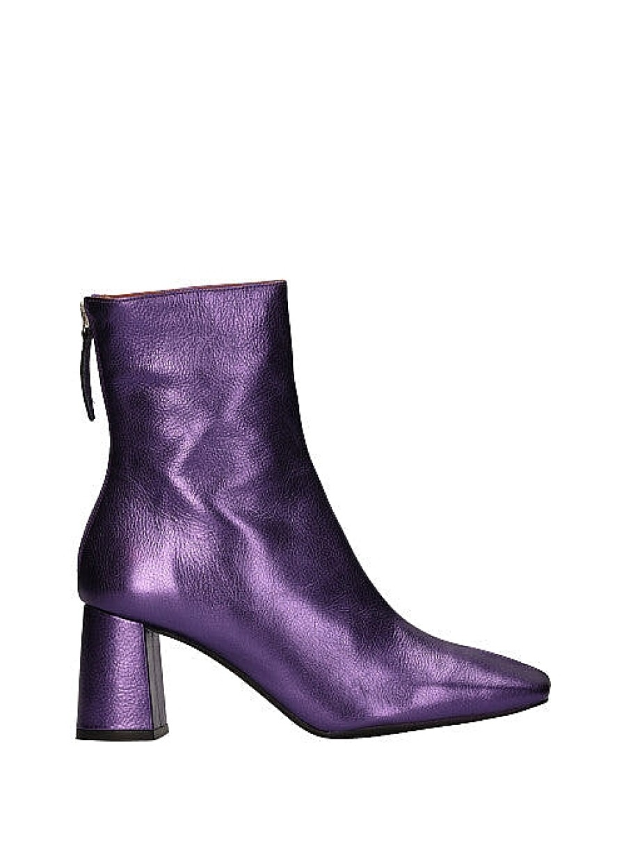 Calzado ANGEL ALARCON | Botin Basic Piel Metalizada Morado