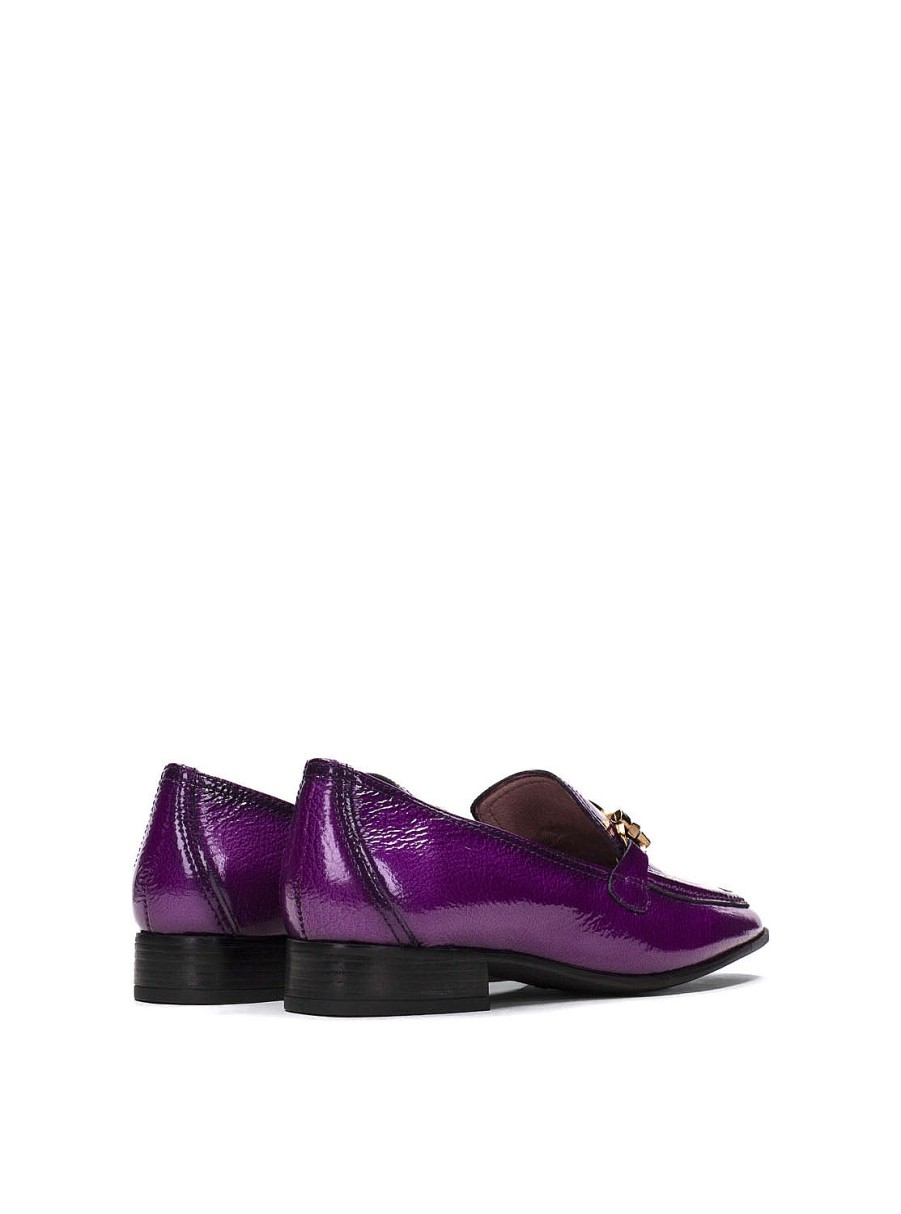 Calzado HISPANITAS | Mocasin Basic Piel Charol Morado