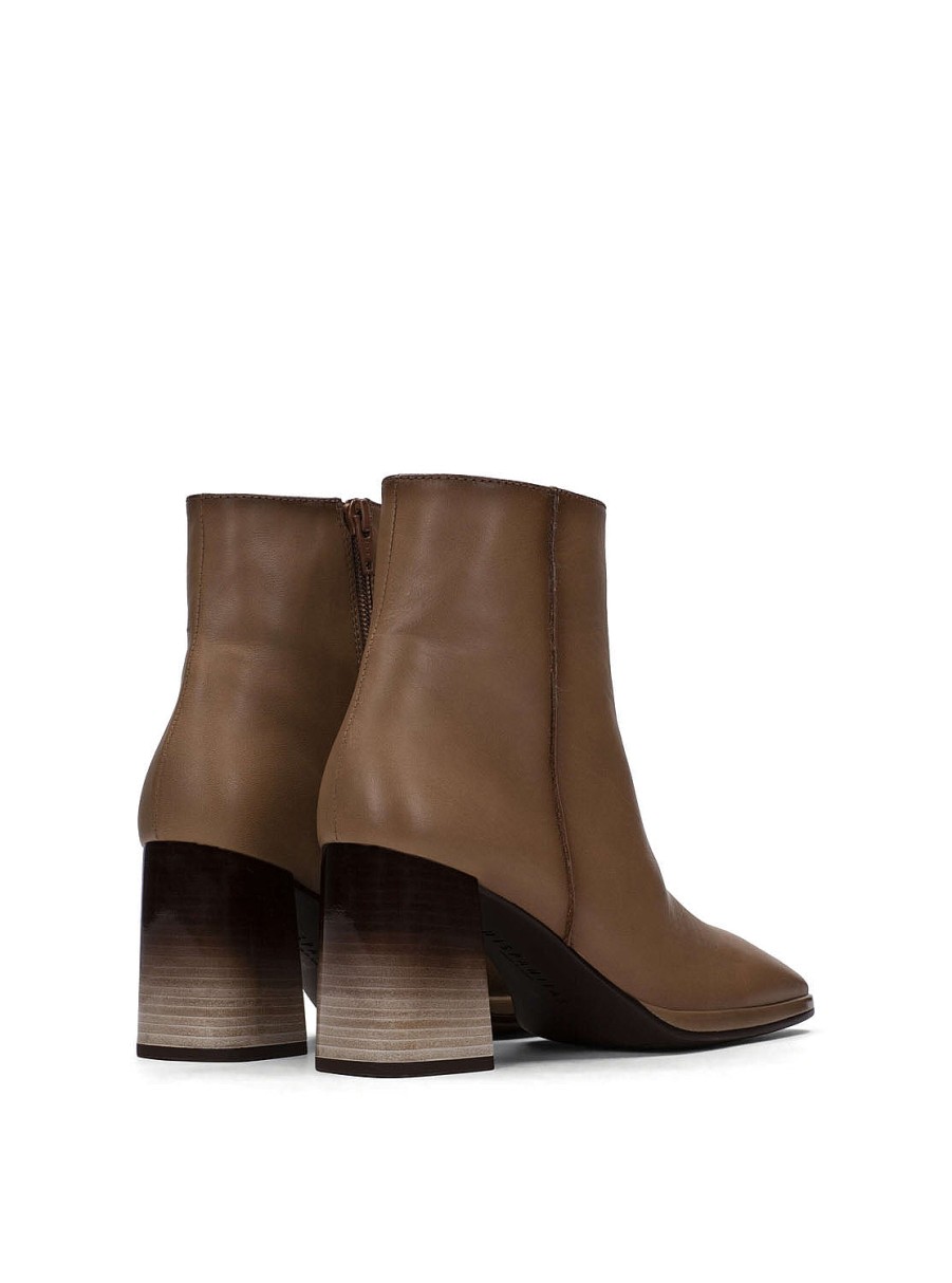 Calzado HISPANITAS | Botin Basic Tacon Degradado Piel Camel