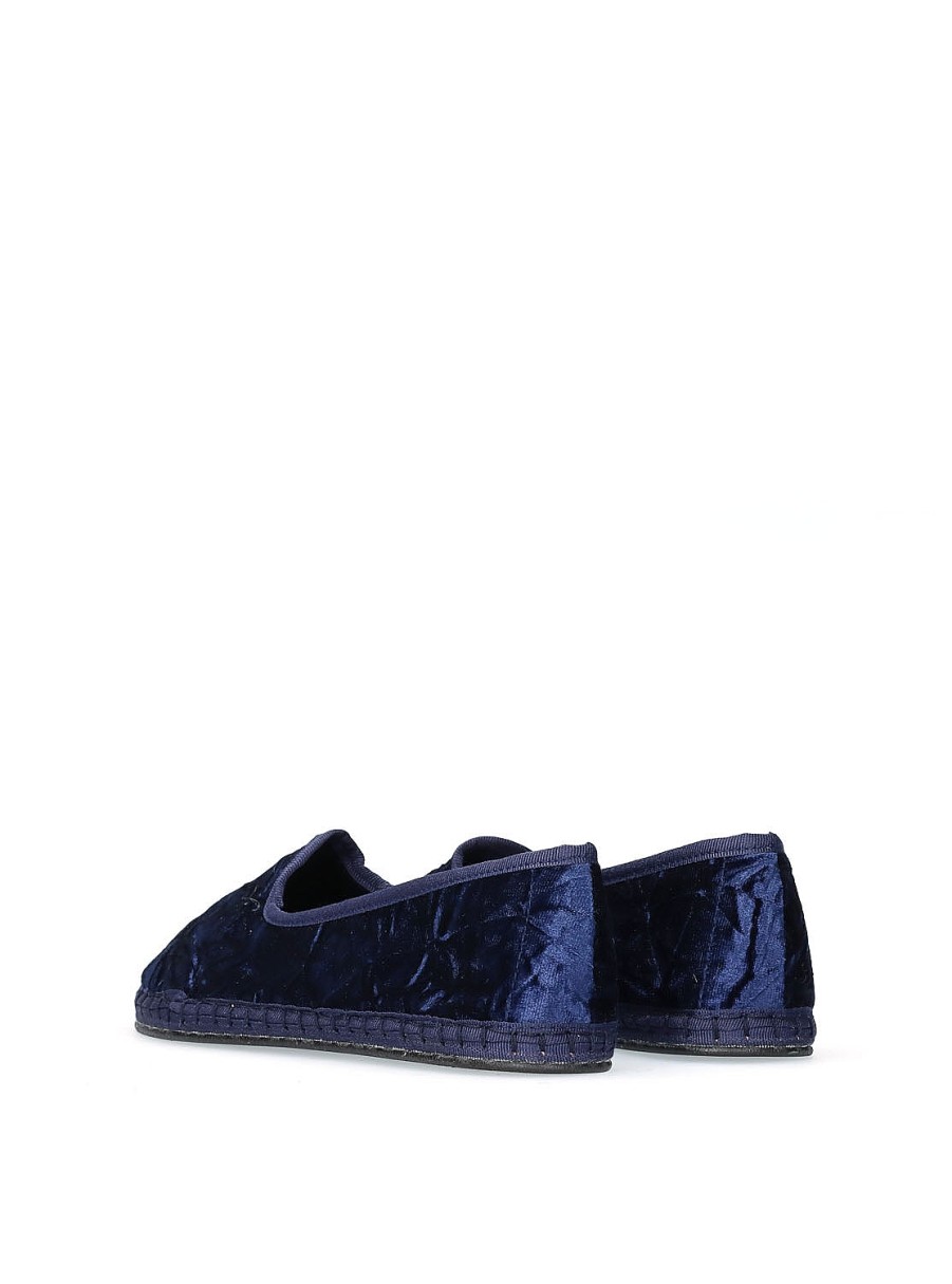 Calzado 800 BRAND | Slipper Terciopelo Azul Marino