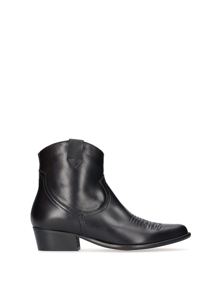 Calzado BRYAN | Botin Cowboy Basic Piel Negro