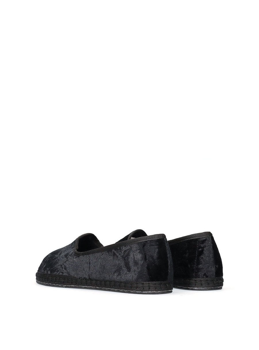 Calzado 800 BRAND | Slipper Terciopelo Negro