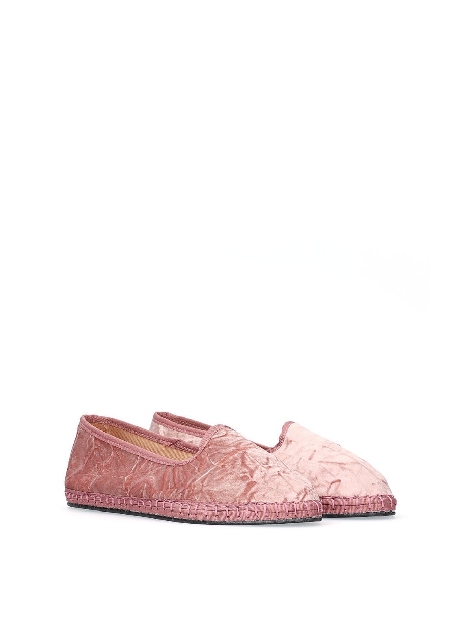 Calzado 800 BRAND | Slipper Terciopelo Rosa