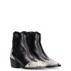 Calzado BRYAN | Botin Cowboy Combinado Serpiente Piel Negro