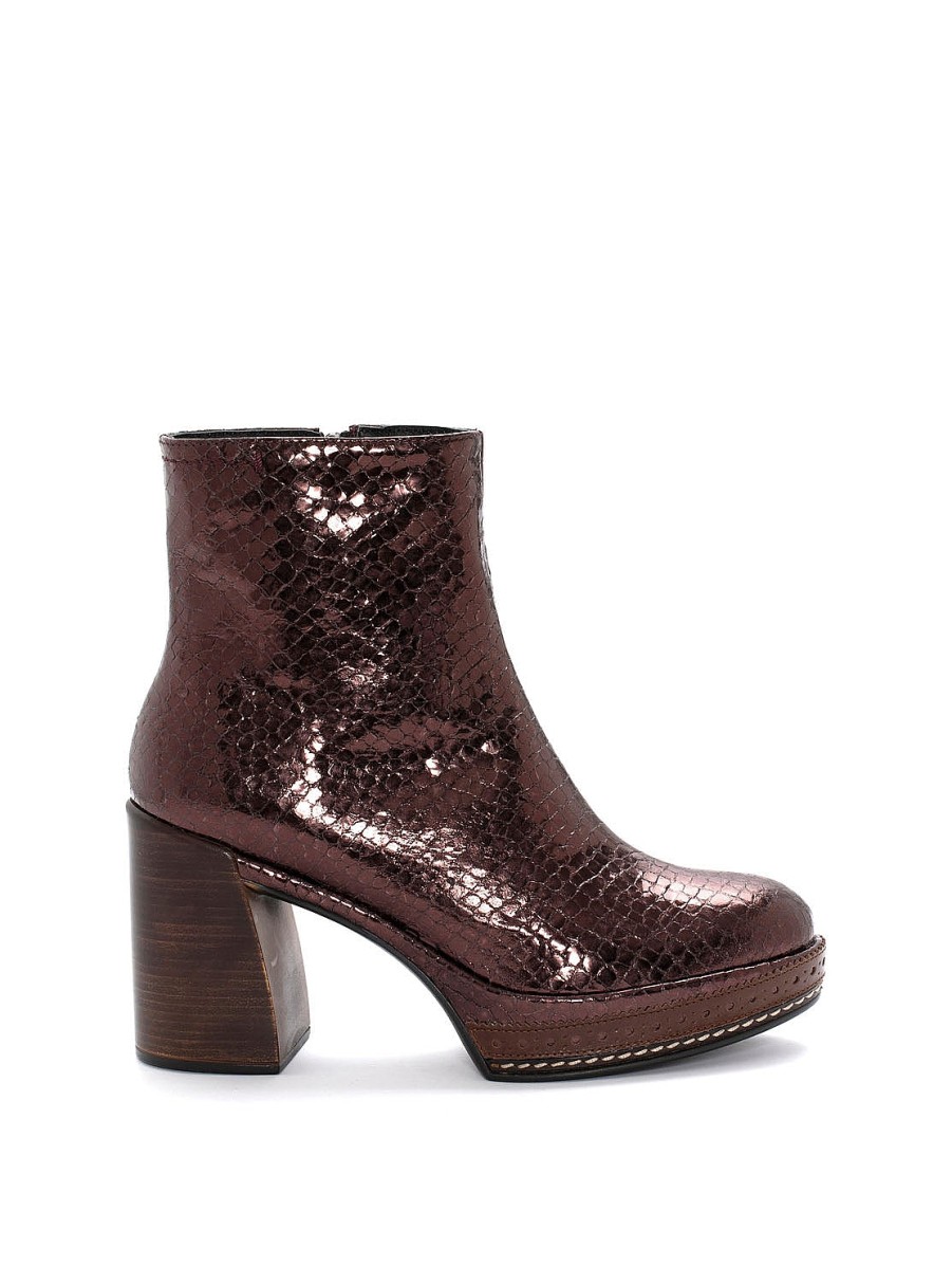 Calzado PONS QUINTANA | Botin Metal- Serpiente Bronce