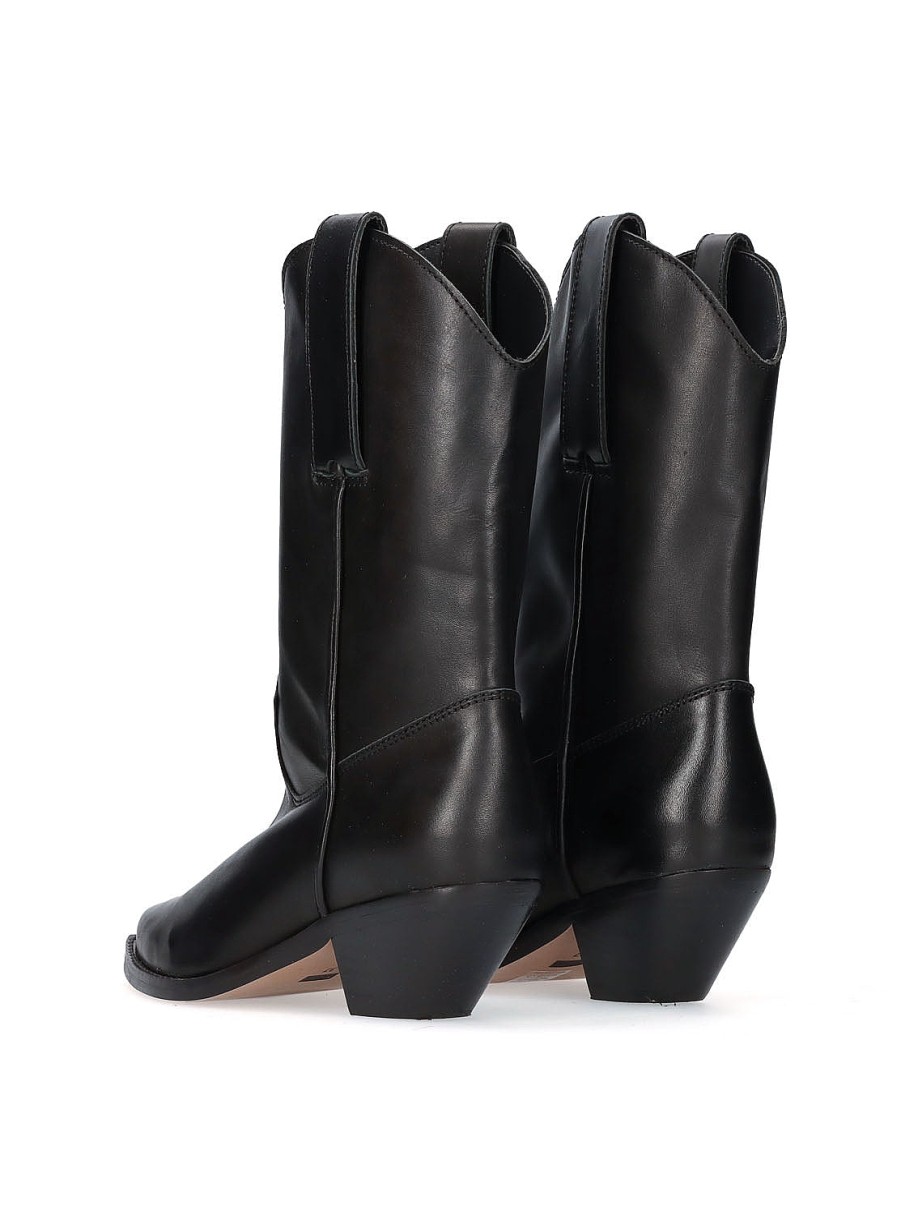 Calzado YACARE | Bota 3/4 Cowboy Piel Negro