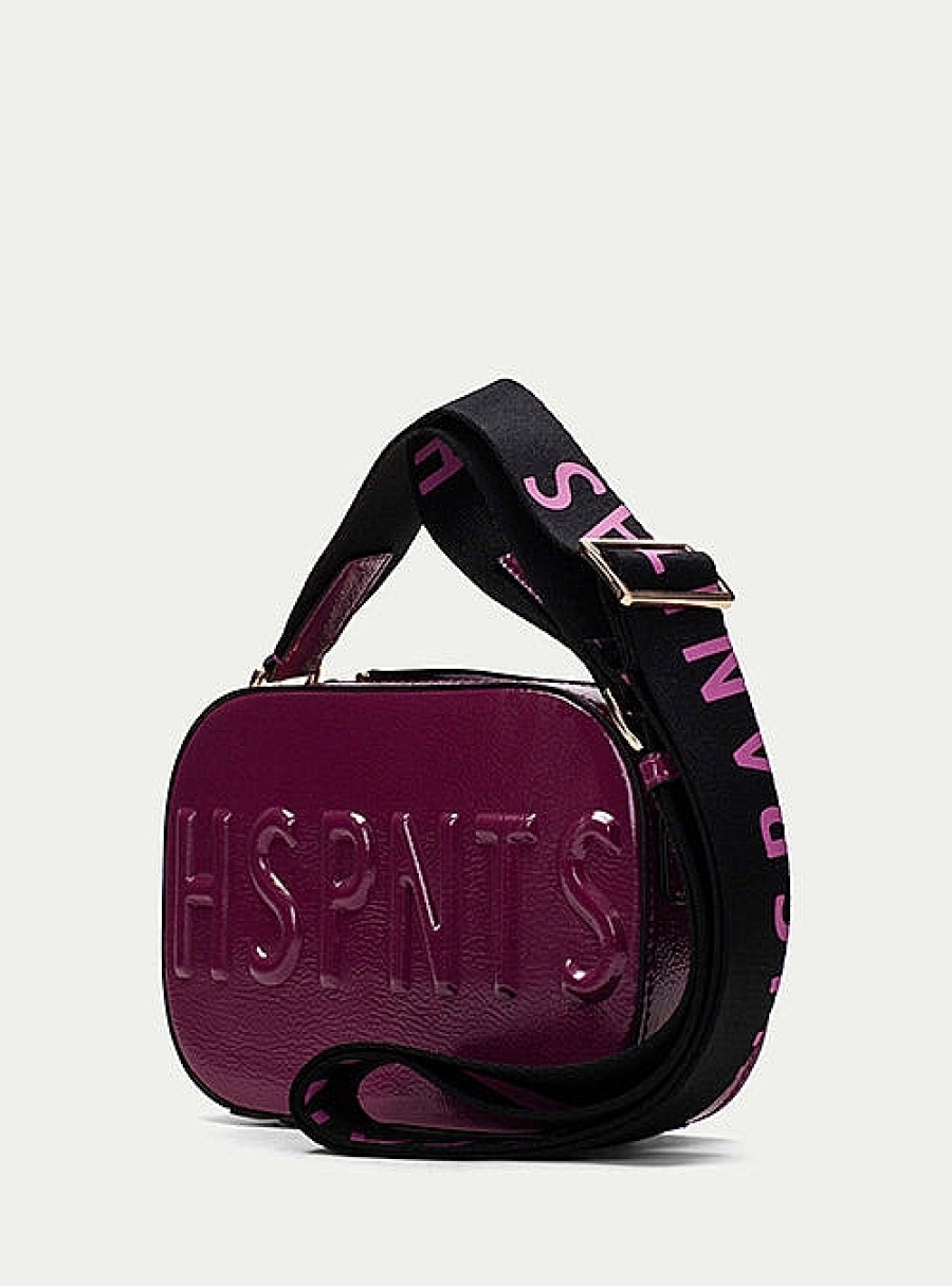 Bolsos HISPANITAS | Bolso Bandolera Piel Efecto Charol Fucsia