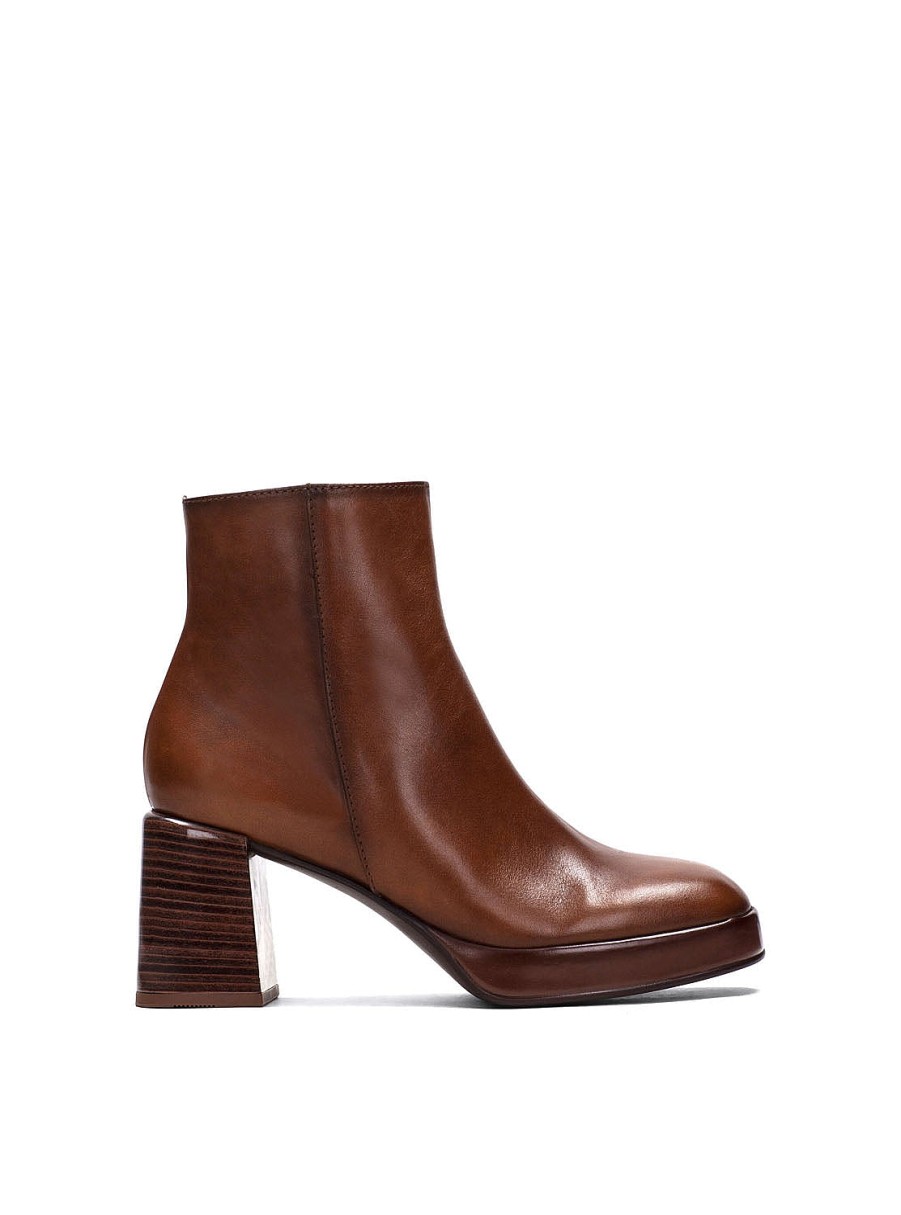 Calzado HISPANITAS | Botin Basic Tacon Piel Cuero