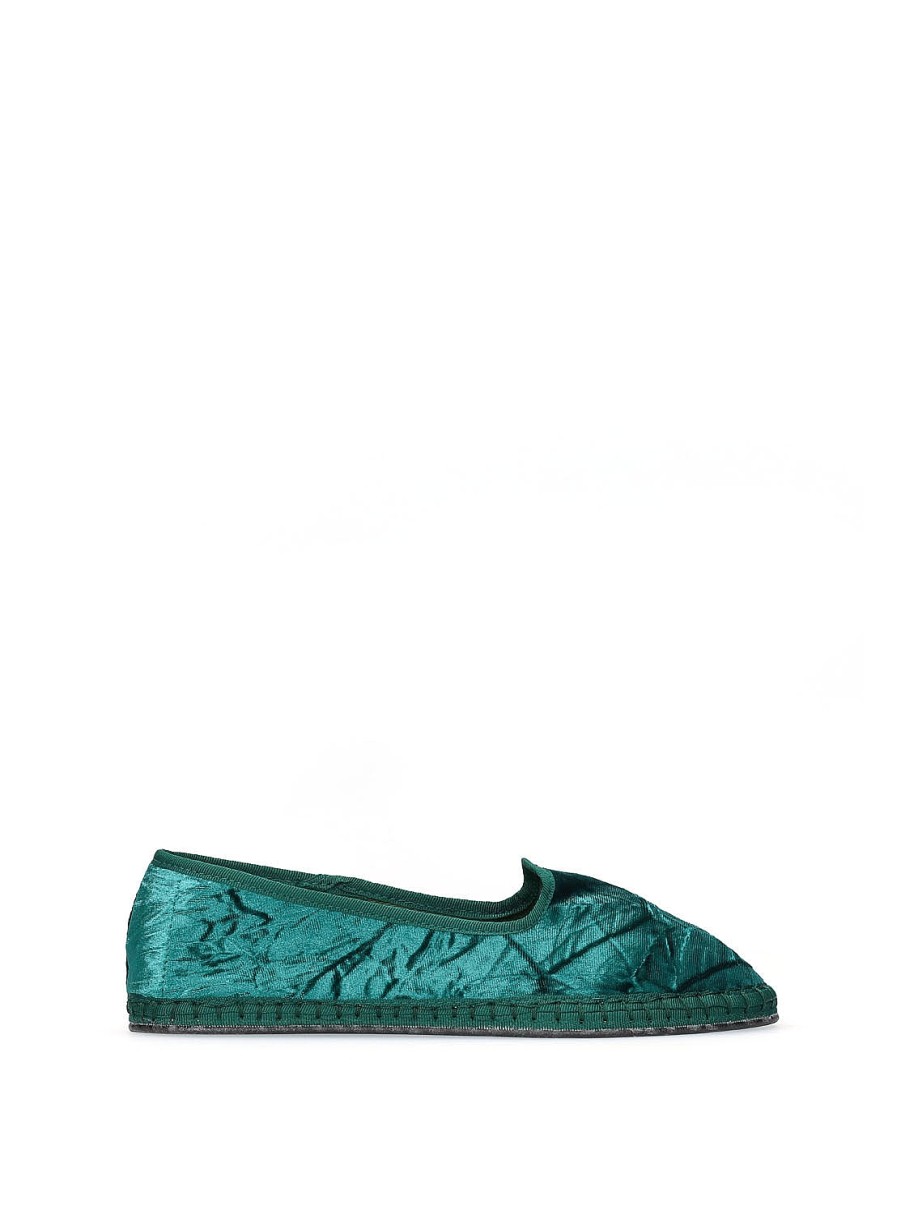 Calzado 800 BRAND | Slipper Terciopelo Verde