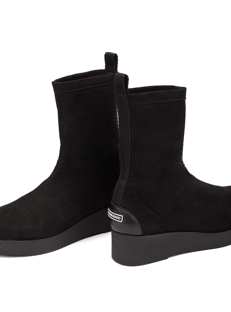 Calzado WEEKEND | Botin Ante Elastico Negro