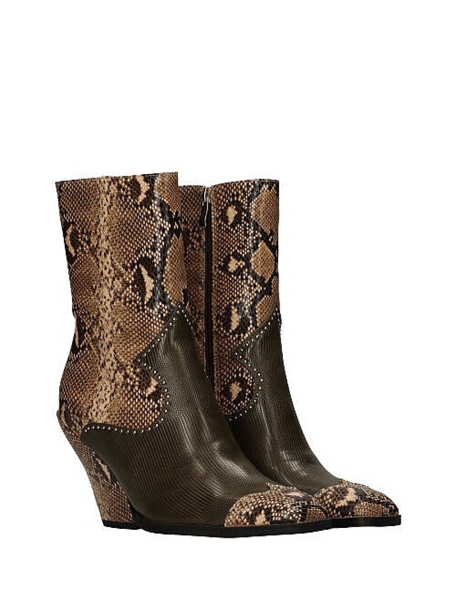 Calzado NOA HARMON | Botin Cowboy Serpiente Verde