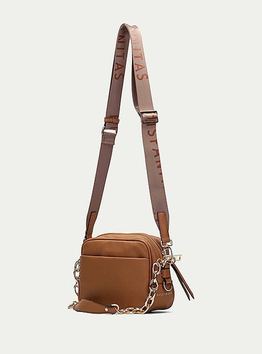 Bolsos HISPANITAS | Bolso Bandolera Piel Camel