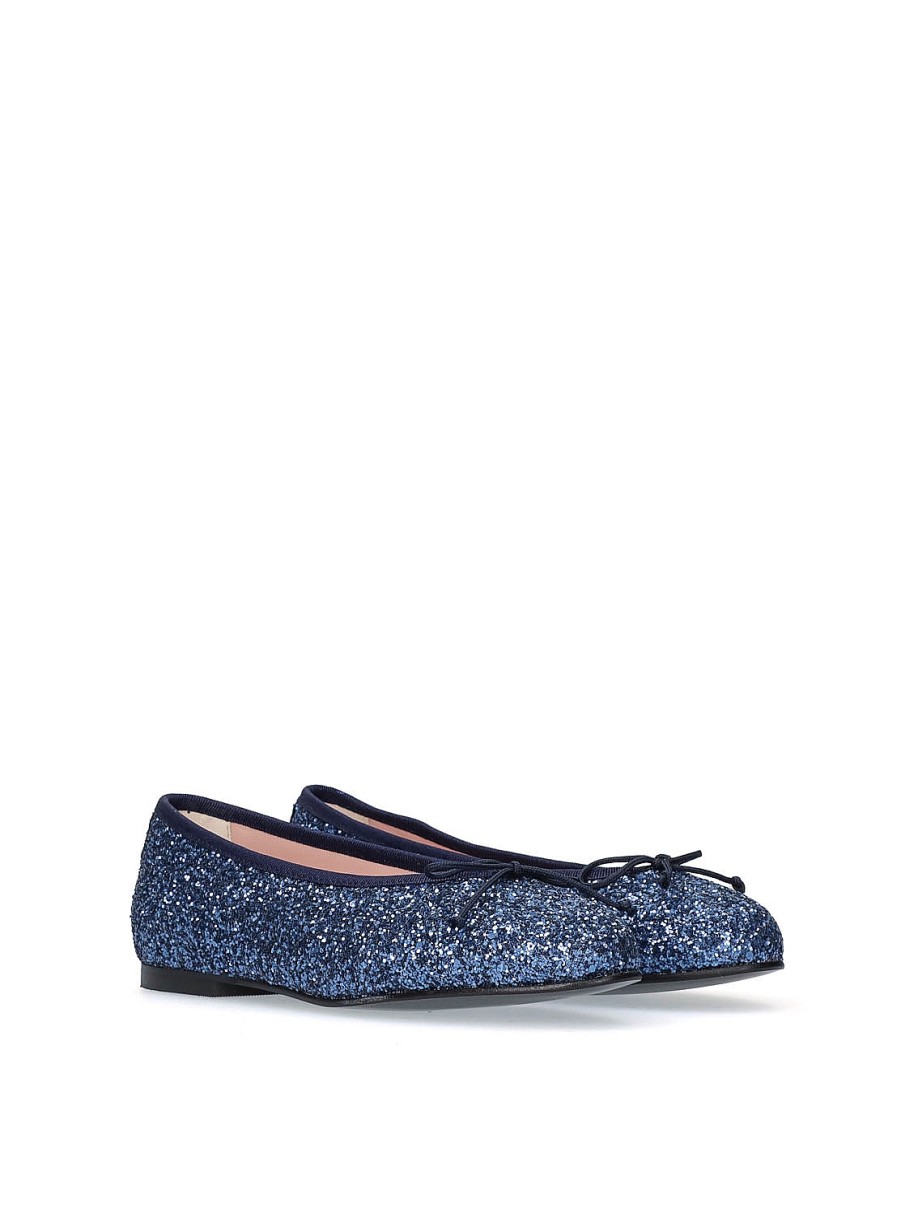 Calzado YACARE | Bailarina Glitter Azul Marino