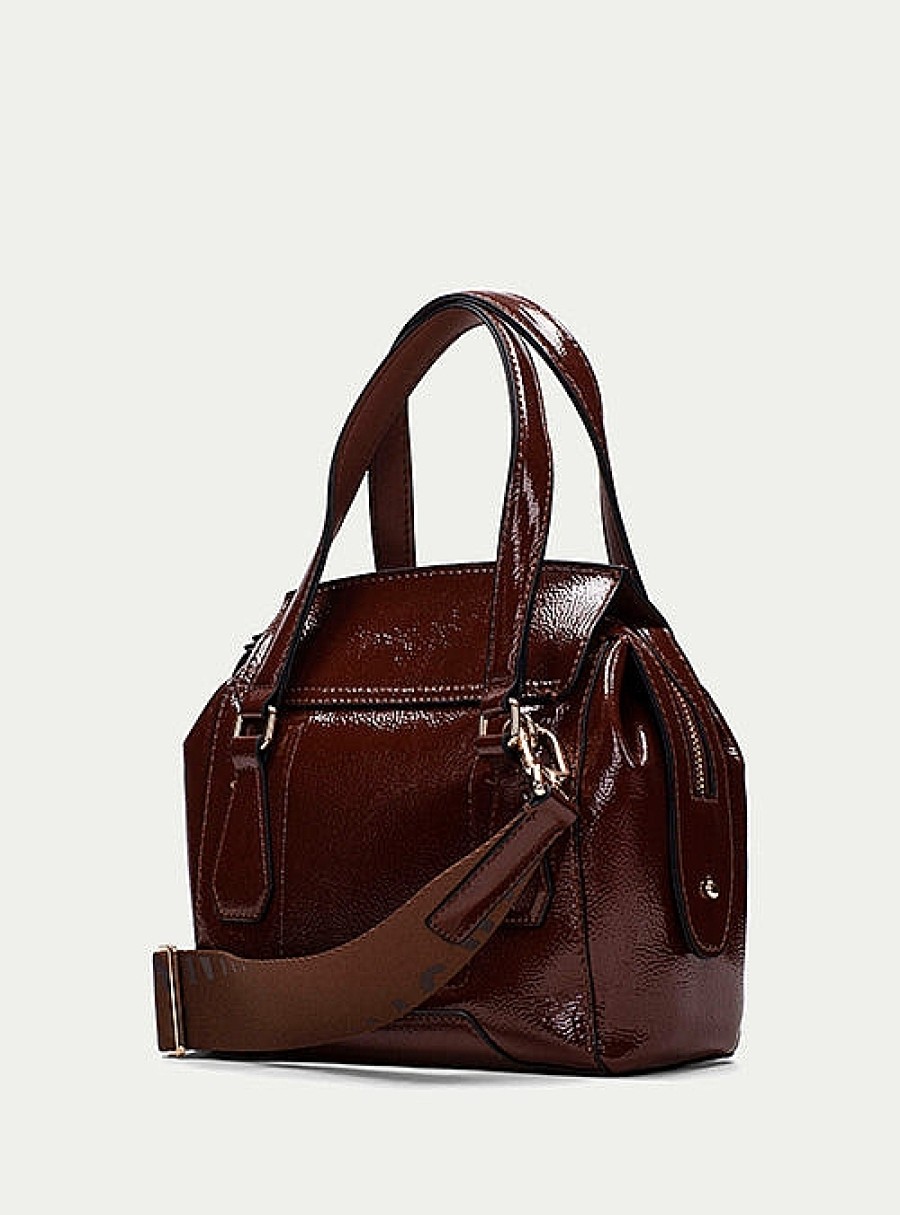 Bolsos HISPANITAS | Bolso Asa Corta Piel Efecto Charol Cuero